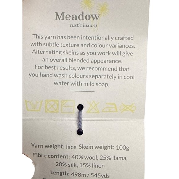 Artisan Hand Dyed Silk, Wool, Baby Llama and Linen Blend Yarn Made in Peru - Picture 8 of 9